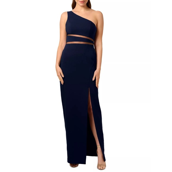 liv foster one shoulder dress Liv Foster Stretch Satin Maxi Dress